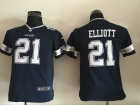 Nike Dallas Cowboys # 21 Ezekiel Elliott Blue Youth Jersey