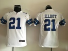 Nike Dallas Cowboys # 21 Ezekiel Elliott White Youth Jersey