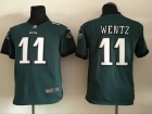 Nike Philadelphia Eagles #11 Carson Wentz Green Youth Jersey