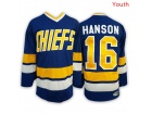 Youth Hanson Brothers Charlestown CHIEFS Ice Hockey Jerseys Kids #16 Jack Handson Jersey