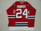 Chicago Blackhawks #24 Bob Probert Home Red 1996-1997 Throwback Ice Hockey Jersey