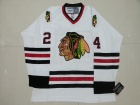 Chicago Blackhawks #24 Bob Probert White 1996-1997 Throwback Ice Hockey Jersey