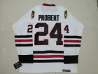 Chicago Blackhawks #24 Bob Probert White 1996-1997 Throwback Ice Hockey Jersey