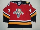 Florida Panthers #34 John Vanbiesbrouck Red 1993 Throwback Vintage Hockey Jersey