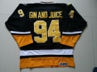 Pittsburgh Penguins #94 Gin And Juice Black Hockey Jersey