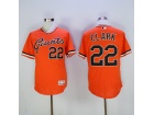 San Francisco Giants #22 Will Clark Orange Pullover Flex Base Jerseys