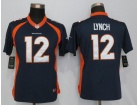 Nike Denver Broncos #12 Paxton Lynch Blue Women Jersey