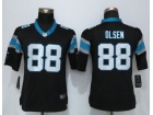 Nike Carolina Panthers #88 Greg Olsen Black Women Jersey