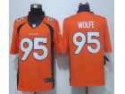 Denver Broncos #95 Derek Wolfe Orange Nike Limited Jerseys