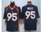 Denver Broncos #95 Derek Wolfe Blue Nike Limited Jerseys