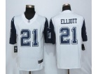 Dallas Cowboys #21 Ezekiel Elliott White Limited Rush Jerseys