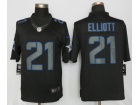 Dallas Cowboys #21 Ezekiel Elliott Black Impact Nike Limited Jerseys