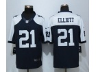 Dallas Cowboys #21 Ezekiel Elliott Blue Thanksgivings Nike Limited Jerseys