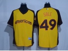 Men's Chicago White Sox #49 Chris Sale Majestic Yellow 2016 MLB All-Star Game Cool Base Batting Practice Player Jersey