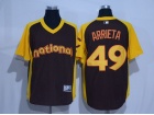 Chicago Cubs #49 Jake Arrieta Majestic Brown 2016 MLB All-Star Game Cool Base Player Jersey