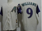 Arizona Diamondbacks #9 Matt Williams Williams Cream Strips Throwback Jerseys