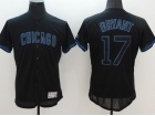 Chicago Cubs #17 Kris Bryant Blue Black Lights Out Baseball Jersey