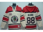 Chicago Blackhawks #88 Patrick Kane Cream Hockey Hoodies