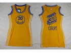 Golden State Warriors #30 Stephen Curry Yellow Women NBA Jerseys