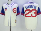 Chicago Cubs #23 Ryne Sandberg Cream 1942 Throwback Jersey