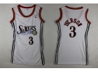 Philadelphia 76ers #3 Allen Iverson White Women NBA Basketball Jerseys