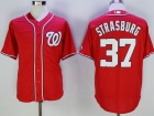 Washington Nationals #37 Stephen Strasburg Red Cool Base Soft Material Jersey