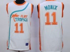 Flint Tropics #11 Monix White Semi-Pro Movie Basketball Jersey