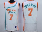 Flint Tropics #7 Coffee Black White Semi-Pro Movie Basketball Jersey