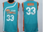 Flint Tropics #33 Moon Blue Semi-Pro Movie Basketball Jersey