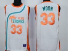 Flint Tropics #33 Moon White Semi-Pro Movie Basketball Jersey