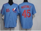 Montreal Expos #45 Pedro Martinez Blue Jersey