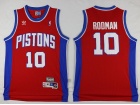 Detroit Pistons #10 Dennis Rodman Red Hardwood Classics Swingman Jerseys