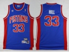 Detroit Pistons #33 Grant Hill Blue Basketball Jerseys