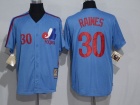 Montreal Expos #30 Raines Blue M&N 1982 Jerseys