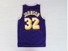 Los Angeles Lakers #32 Magic Johnson Purple Hardwood Classic Throwback Jerseys