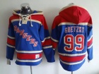 New York Rangers #99 Wayne Gretzky Ligth Blue Old Time Hockey Hoodie