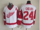 Detroit Red Wings #24 Chris Chelios White CCM Hockey Jerseys