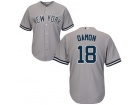 New York Yankees #18 DAMON Grey Cool Base Jersey