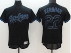 Los Angeles Dodgers #22 Clayton Kershaw Black Lights Out Baseball Jersey