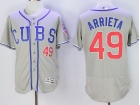 Chicago Cubs #49 Jake Arrieta Gray Cubs Flexbase Jerseys