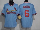 St. Louis Cardinals #6 Stan Musial Blue Pullover Throwback Jerseys