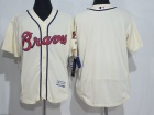 Atlanta Braves Blank Cream Flexbase Jerseys