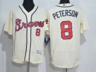 Atlanta Braves #8 Jace Peterson Cream Flexbase Jerseys