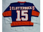 New York Islanders #15 Cal Clutterbuck Blue Hockey Jersey