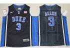 Duke Blue Devils #3 Garyson Allen Black V Neck College Basketball Elite Jersey