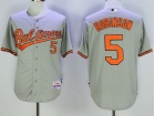 Baltimore Orioles #5 Brooks Robinson Grey Cool Base Jersey