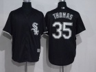 Chicago White Sox #35 Frank Thomas Black Cool Base Jersey