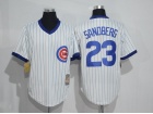 Chicago Cubs #23 Ryne Sandberg White Pullover Throwback Jersey