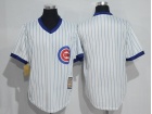 Chicago Cubs Blank White Pullover Throwback Jersey