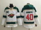 Minnesota Wild #40 Devan Dubnyk White Hockey Hoodie